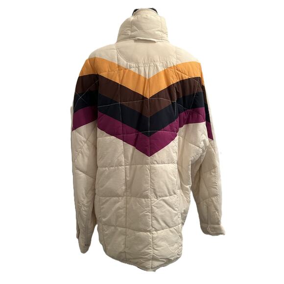 FP Movement x Hatch Cream Chevron Insulated Jacket Front Pockets Medium (8-10) - Picture 4 of 12